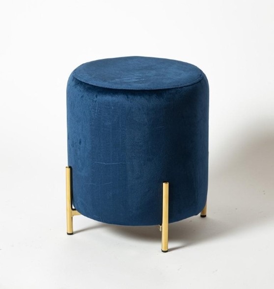 Пуф Bruno на металлических ножках золотого цвета