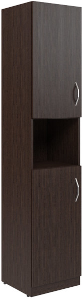 Шкаф колонка с 2-мя глухими малыми дверьми SR-5U.4(L) Легно тёмный 386х375х1815