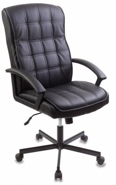 Кресло руководителя Бюрократ CH-823AXSN черный эко.кожа крестов. металл черный