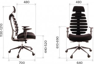 Кресло Everprof Ergo Black Ткань