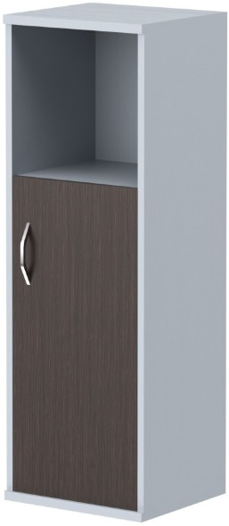 Шкаф колонка с глухой малой дверью СУ-2.1(R) Венге Магия/Металлик 406*365*1200 в Челябинске 