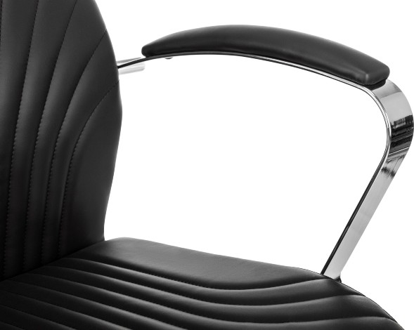 Кресло руководителя Бюрократ CH-610SL-Lux черный эко.кожа крестов. металл хром