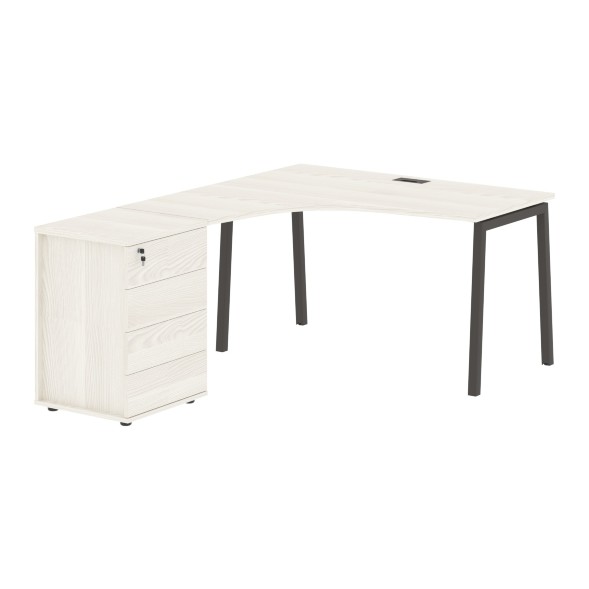 Стол эргономичный с тумбой ELCET 1318(L) 1360х1880х750 EDIS