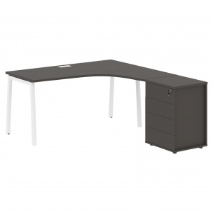 Стол эргономичный с тумбой ELCET 1518(R) 1560х1880х750 EDIS