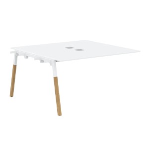 Стол приставной FIWST 1313 Белый Премиум/Белый-Бук 1380х1370х733 FORTA