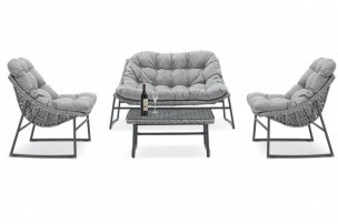 Комплект садовой мебели Ницца    (диван+ 2шт. кресла RS 56+подушка 3 шт.+стол RD56)