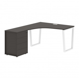 Стол эргономичный с тумбой EVCET 1318(L) 1360х1880х750 EDIS