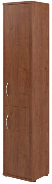 Шкаф колонка с глухой средней и малой дверьми СУ-1.3(R) Орех Французcкий 406*365*1975 в Челябинске 