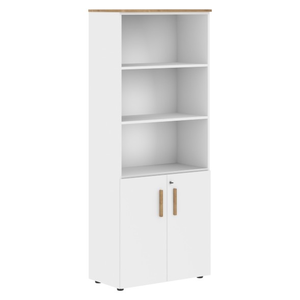 Шкаф с 1 комп-том малых дверей и топом FHC 80.5(Z) Белый премиум/Белый премиум 802х429х1983 FORTA