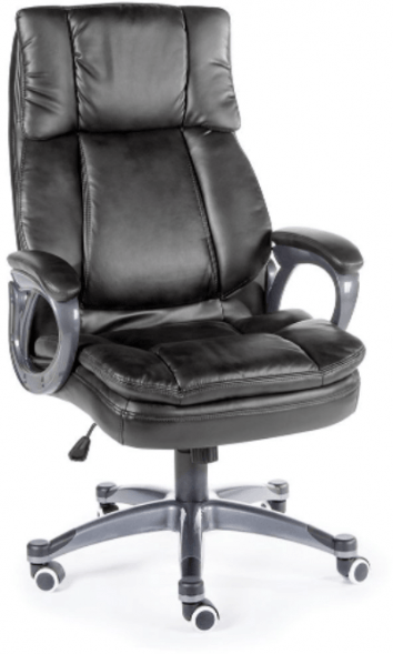 Кресло руководителя Мэдисон чёрная экокожа