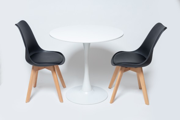 Стол Tulip style белый, d-90 см