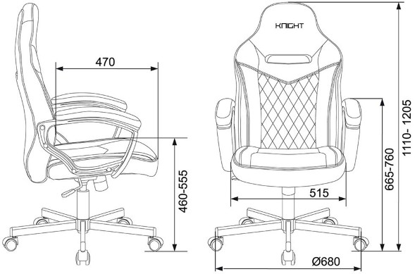 Кресло игровое Zombie VIKING 6 KNIGHT Fabric