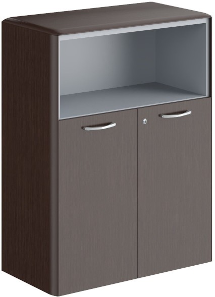 Шкаф средний с замком в малых дверях и обвязкой DMC 85.3(Z) Венге Магия 892х470х1185 в Челябинске 