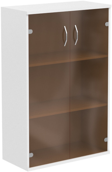 Шкаф со стеклянными дверьми СТ-2.4 Белый 770*365*1200 в Челябинске 