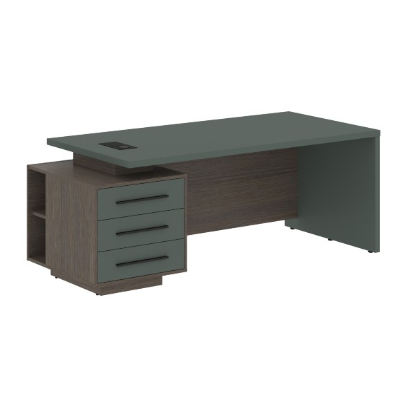 Стол руководителя с тумбой VCT 2090(L) 2000х900х750 VELION