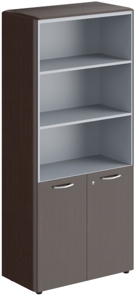 Шкаф с замком на глухих малых дверях и обвязкой DHC 85.5(Z) Венге Магия 892х470х1950 в Челябинске 