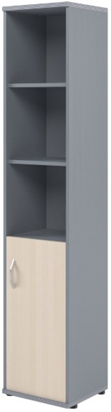 Шкаф колонка с глухой малой дверью СУ-1.1(R) Клен/Металлик 406*365*1975 в Челябинске 
